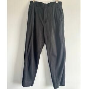 Everlane Womens Tencel Cropped Black Career Pants Black SIZE 10